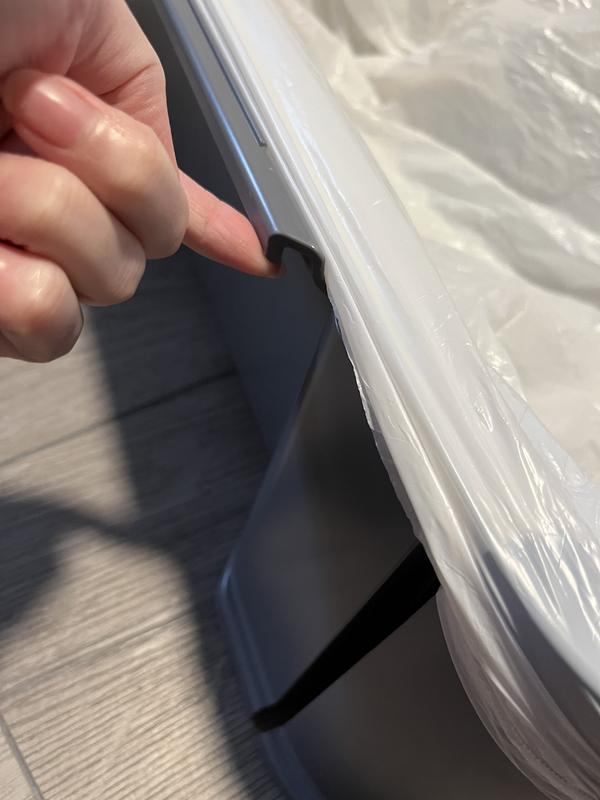 Use caution! Hidden sharp edge