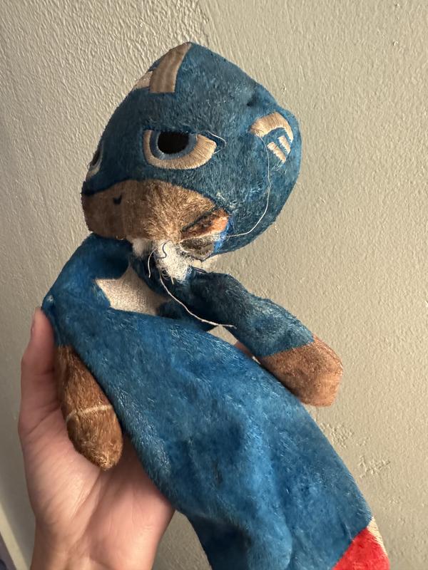 Discontinued MARVEL 's Captain America Bungee Plush Squeaky Dog