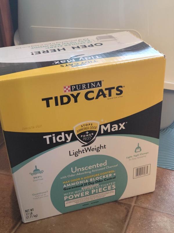 TIDY MAX Lightweight Unscented Cat Litter, 17lb box