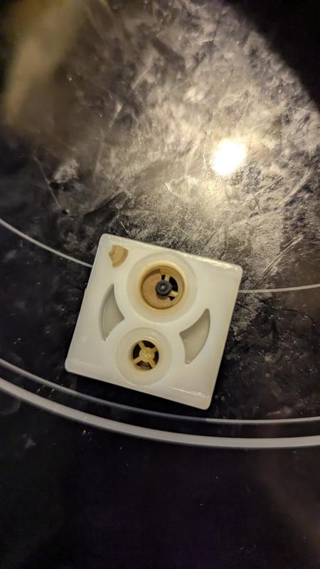 Piece of trash paper thin rubber band rubber in the diaphragm