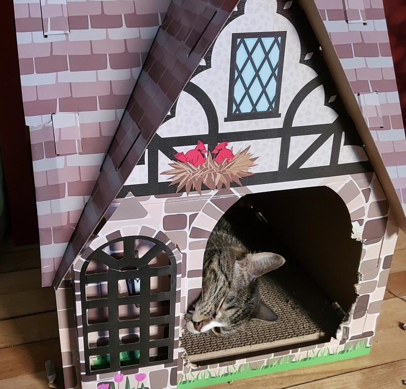 FRISCO Tudor House Cardboard Cat House
