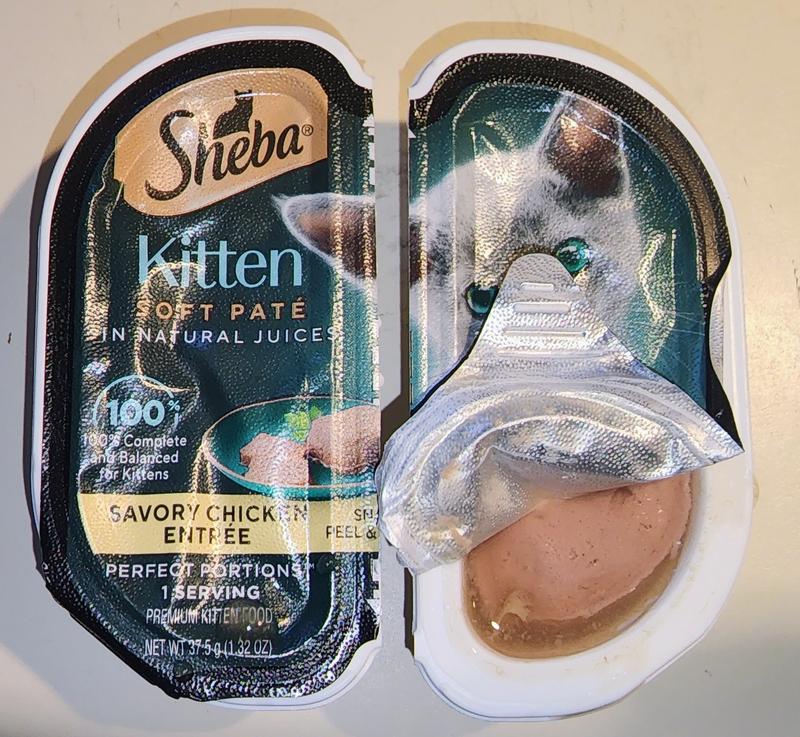 SHEBA Perfect Portions Kitten Chicken Pate Wet Cat Food, 2.65oz can