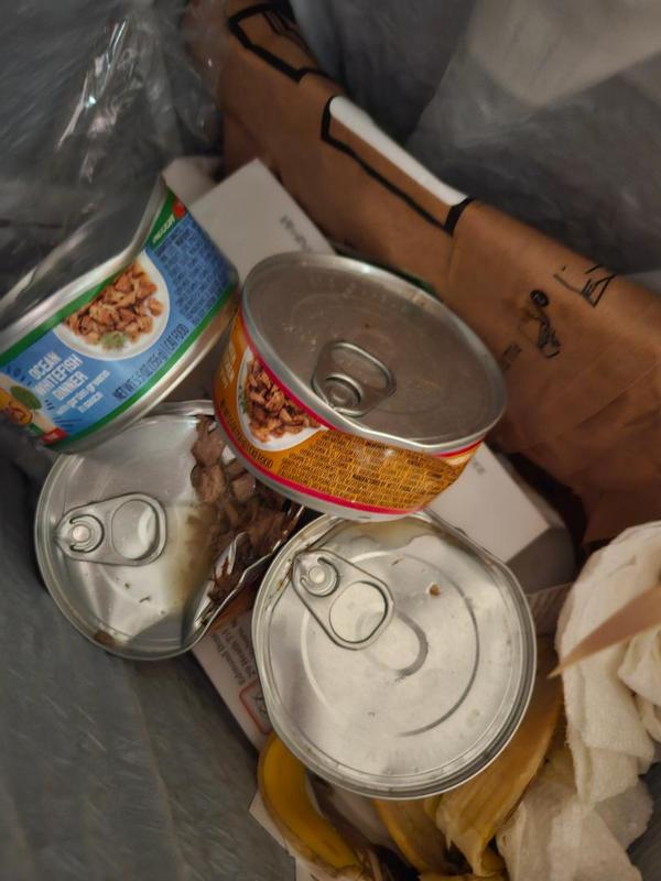 A mess that involved washing the survivng cans to be stored