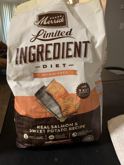 Merrick limited ingredient salmon and outlet sweet potato dog food