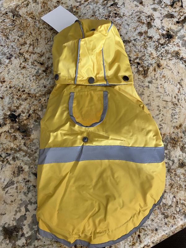 FRISCO Lightweight Deluxe Reflective Dog Raincoat, Large