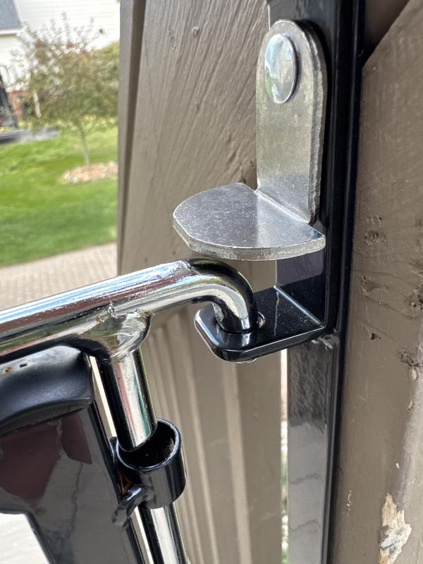 This lock makes the gate hard to open.