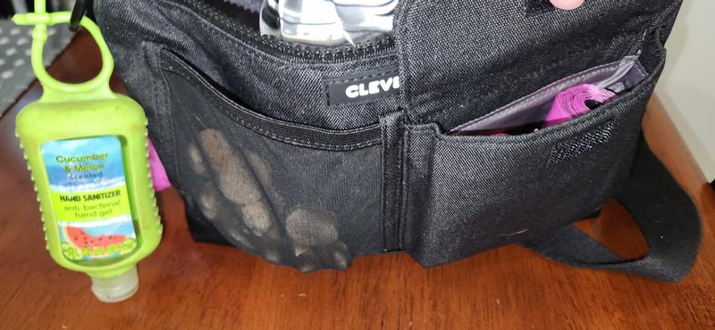 There is a clip where you could clip your keys or whatever you would like. I use the D ring to hang my sanitizer.