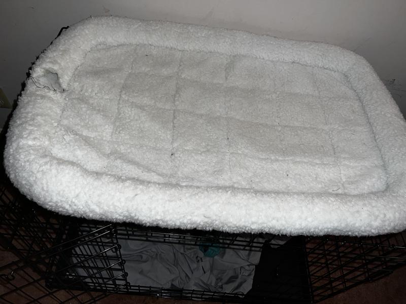 FRISCO Quilted Dog Crate Mat, Ivory, 54-in 