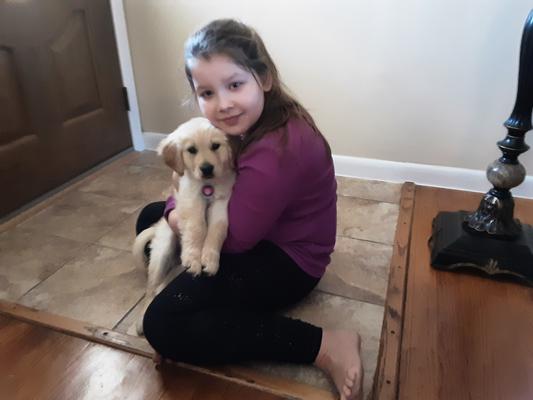 Happy Bella and her sister Sophie!  Wonderful food!