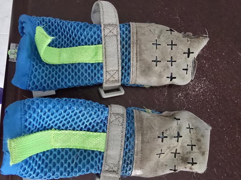 "Soles" of the booties after 2 weeks