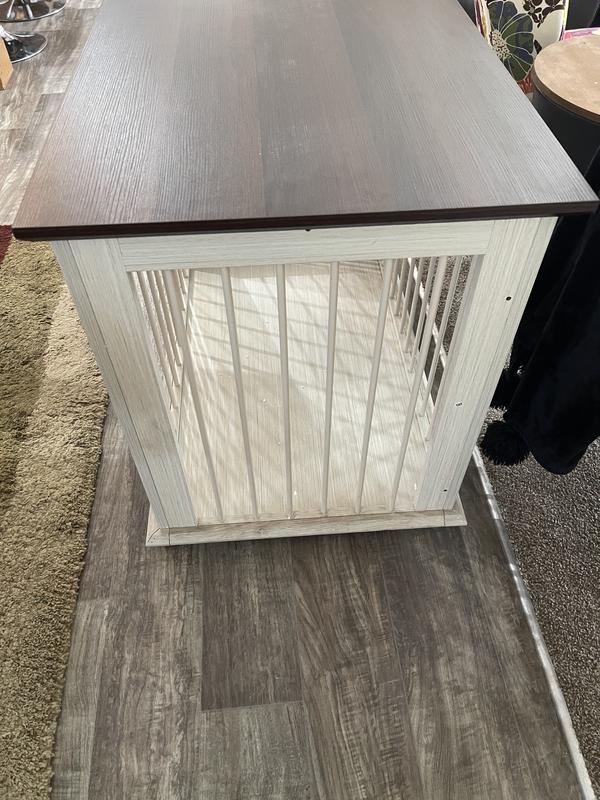 FRISCO Broadway Dog Crate End Table, Antique White