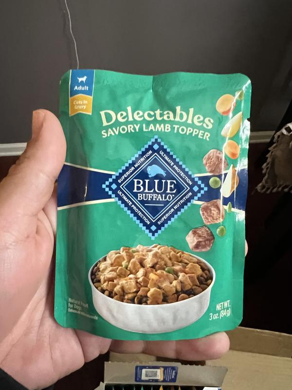 BLUE BUFFALO Delectables Variety Pack Wet Dog Food Topper, 3oz pouch, case of 12