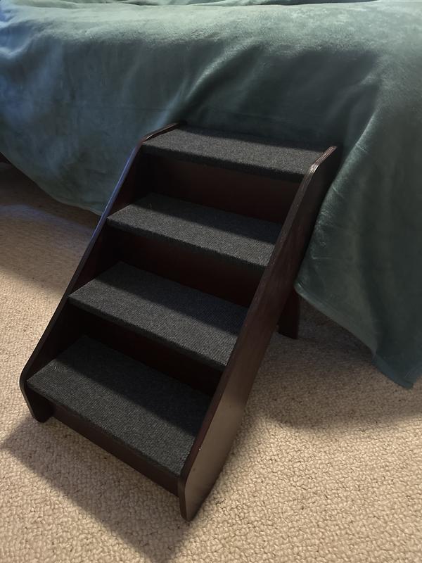 FRISCO Deluxe Foldable Wooden Carpeted Cat Dog Stairs reviews Chewy