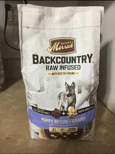 Merrick backcountry outlet raw infused puppy