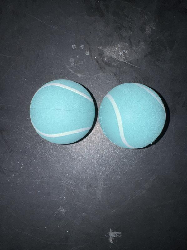 Peanut butter flavored squeaky balls medium size