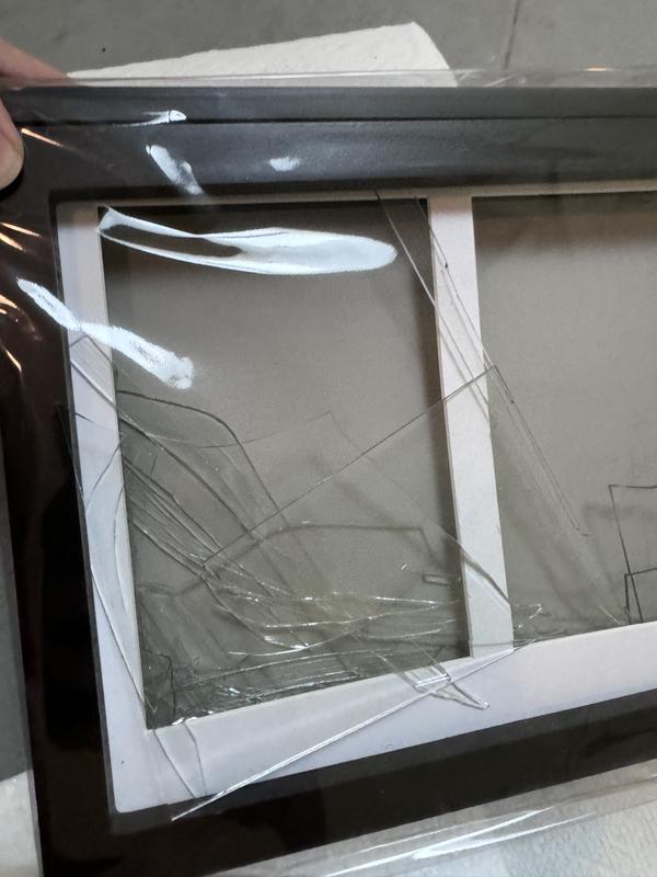 Broken glass upon arrival.