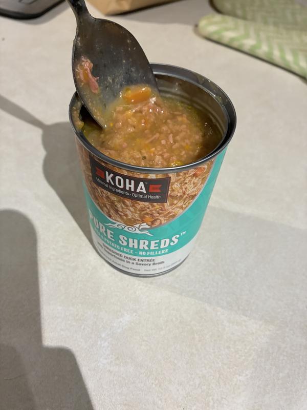 Spoon used to bring some shreds to surface