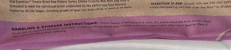 Clear storage instructions