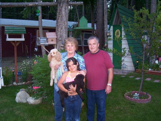 Abby is blond and Dexter is black, we are their parents, and our Grandaughter