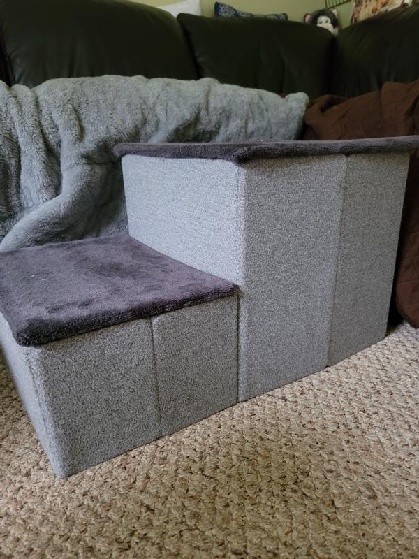 FRISCO Collapsible Cat & Dog Stairs & Storage, Gray