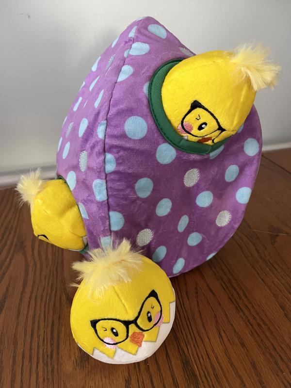 Frisco Easter Jumbo Egg 2-in-1 Plush Squeaky Dog Toy