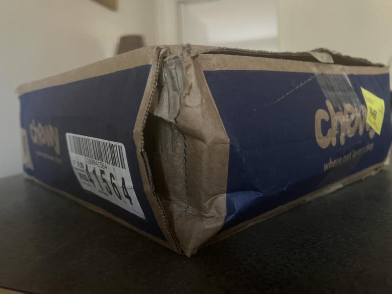 Damaged shipping box.