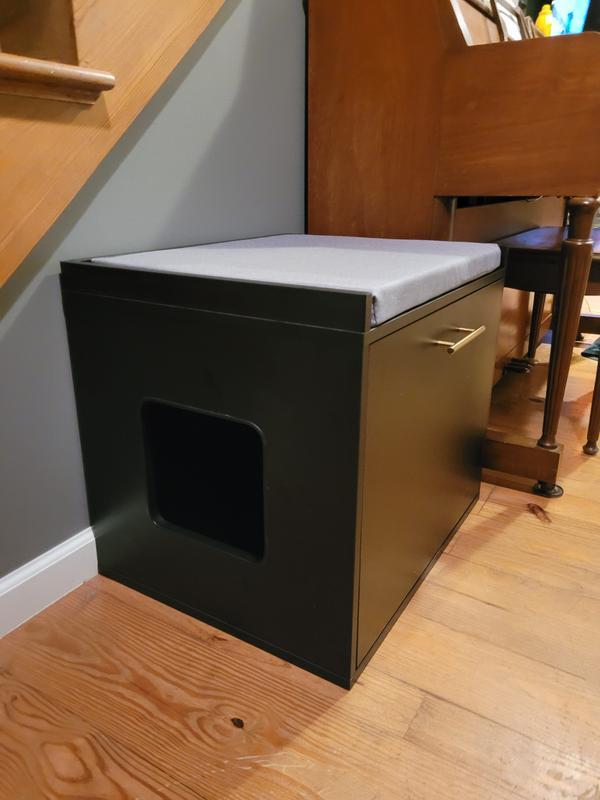 FRISCO Drop Down Door Bench Cat Litter Box Cover