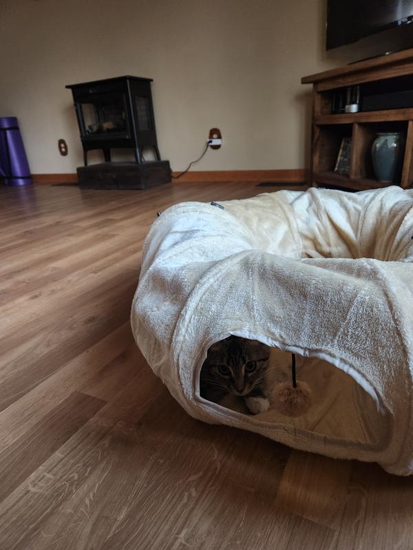 Hiding inside from me.