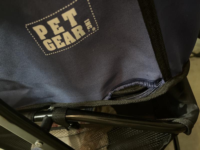 Fraying back left corner