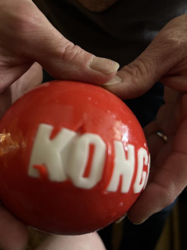 KONG Signature Balls Dog Toy, 2pack, Red, Large