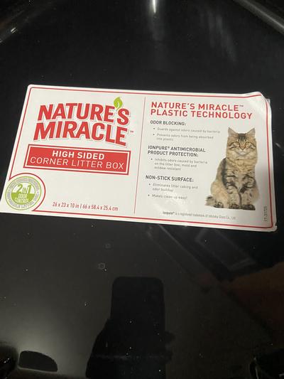 Nature's miracle just for cats advanced 2024 high sided corner cat litter box