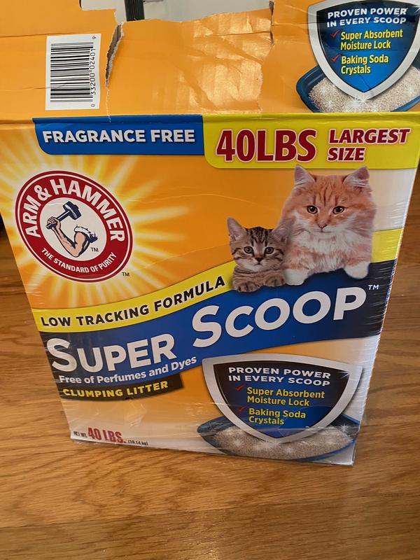 ARM HAMMER LITTER Super Scoop Unscented Clumping Clay Cat Litter 40 lb box Chewy