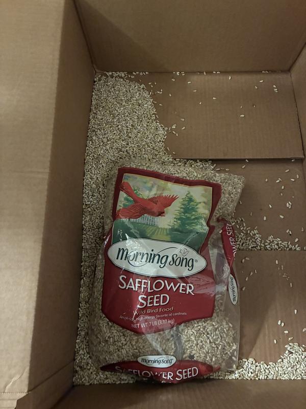 How my box and bird seed looked upon arrival