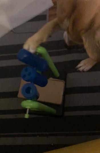 Trixie Activity Turn Around Dog Toy, White/Blue