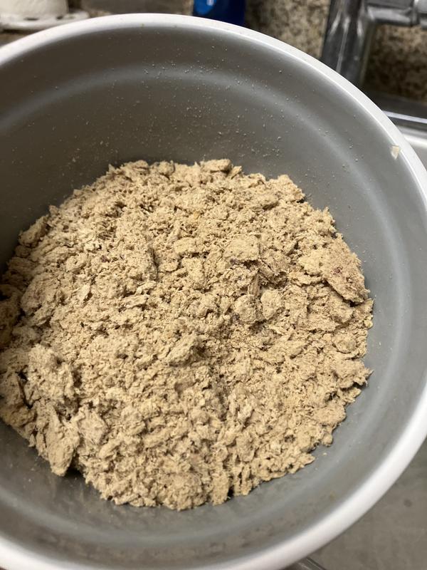 The dogs leave a half bowl full of crushed food that I have to throw