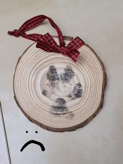 Pearhead Wooden Pawprints Ornament 