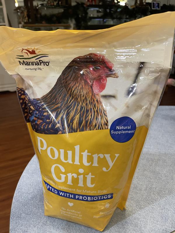 Manna Pro Poultry Grit with Probiotics Chicken Food, 5-lb bag