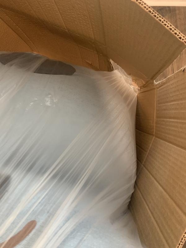 It was hard to get the sofa out of the box.