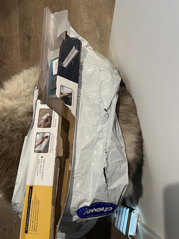 package arrived damaged and left product exposed and broken