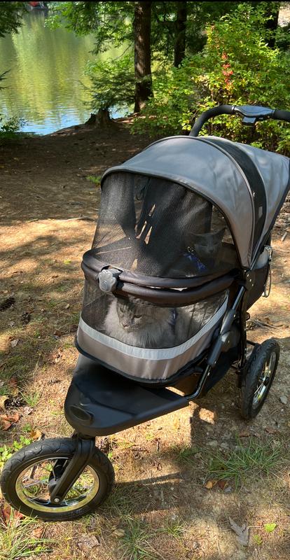 4 Wheels Pet Stroller 3-in-1 Dog Cat Folding Lightweight Travel