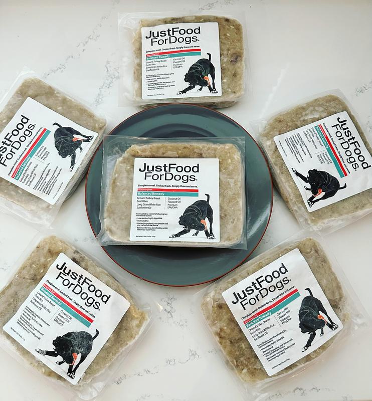 JUSTFOODFORDOGS Balanced Remedy Recipe Frozen HumanGrade Fresh Dog