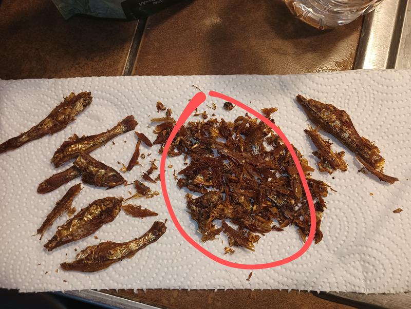 Most of the bag looks like these scraps.