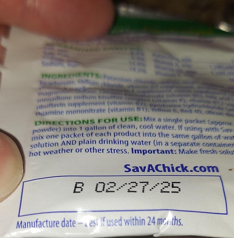 SAV-A-CHICK ELECTROLYTE SUPPLEMENT 1/4OZ - Virginia - Maryland - West