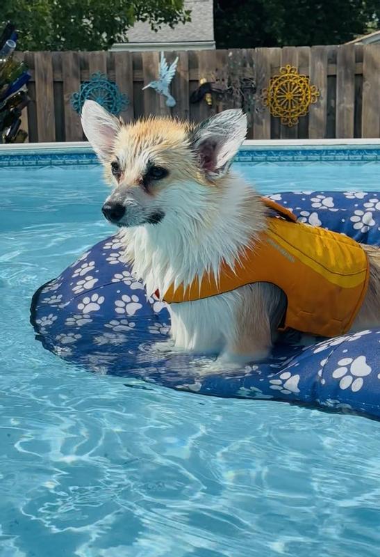 Poppy Poolside with her SPF on!