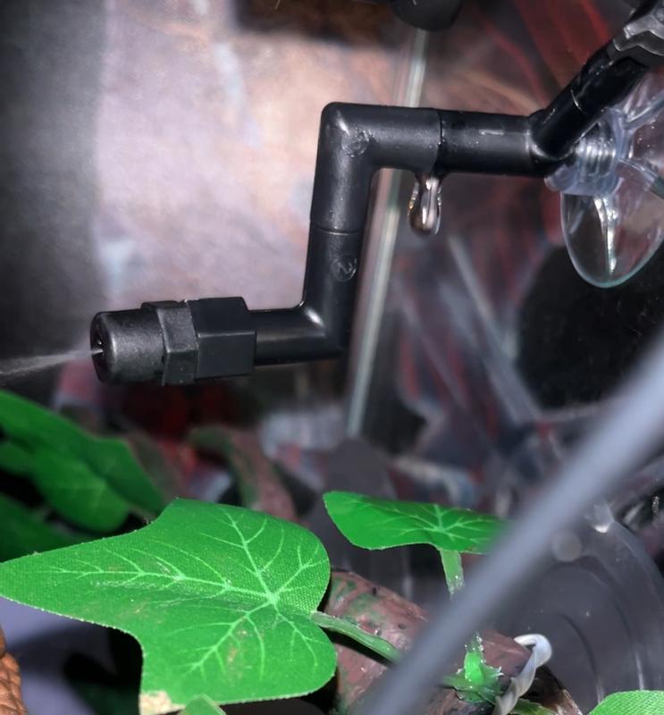 The misting system drips while running.