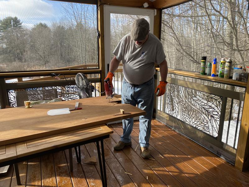 Using a Jigsaw to cut the door opening