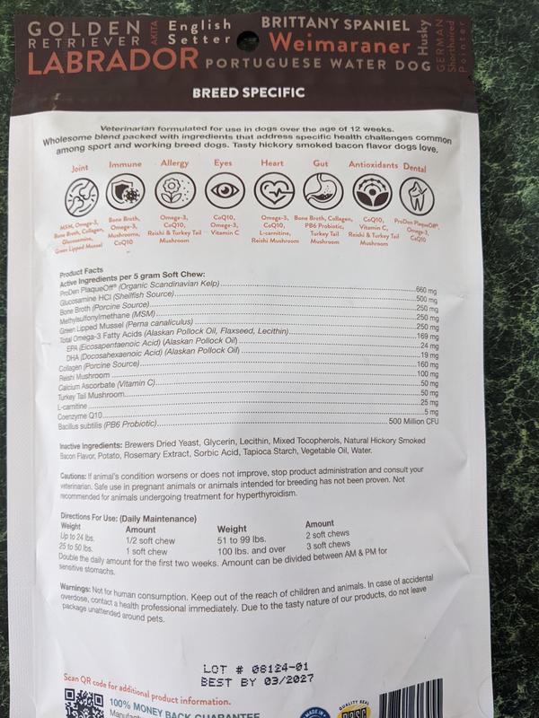 NaturVet Sport & Working Breeds ingredient list