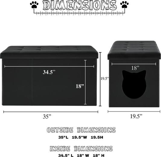 Cat best sale litter ottoman