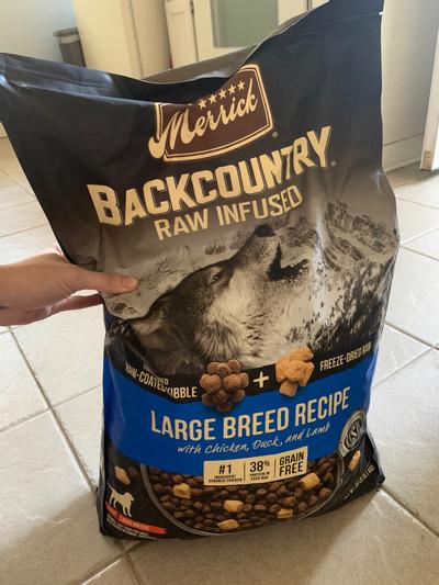 Merrick Grain Free Backcountry Raw Infused Game Bird Recipe Dog Food 20 lb.