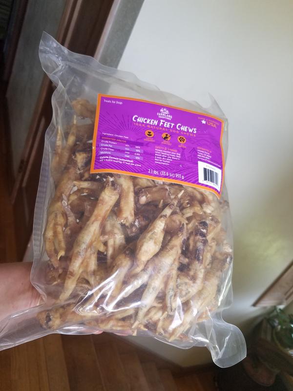 The bag of chicken feet as it arrived.